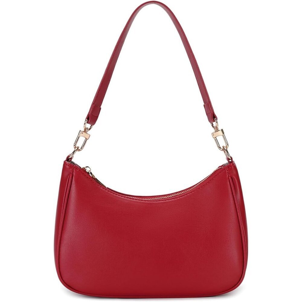 Women’s Red g Cute Hobo Tote Handbag Mini Clutch Purse with Zipper Closure